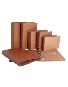 CARPETA Fº APAISADO 2 ANILLAS 40MM CARTON CUERO